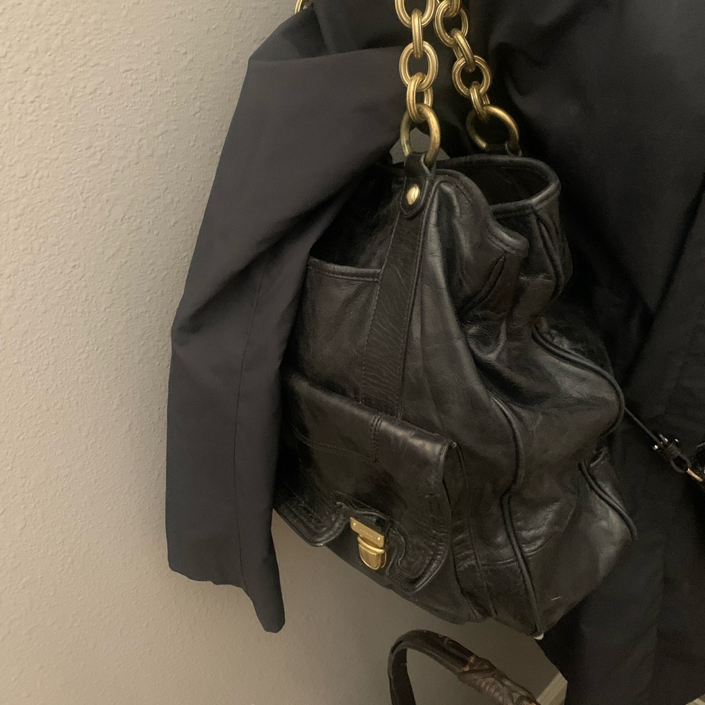 Black  Poppy Coach Camelia Bag - Picture 3 of 13